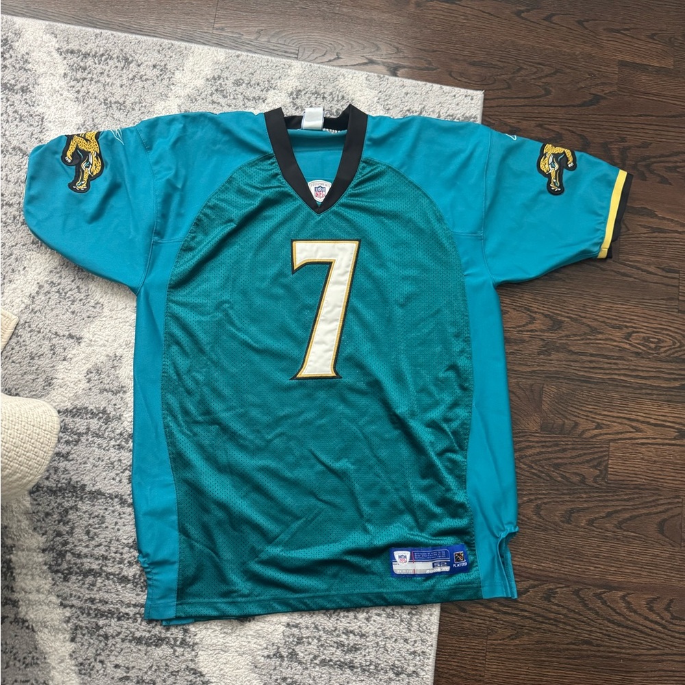 2003-04 JACKSONVILLE JAGUARS LEFTWICH #7 REEBOK ON FIELD JERSEY - Picture 3 of 8